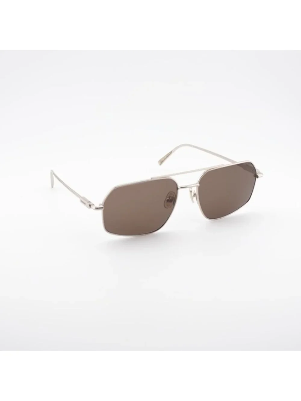 Salvatore Ferragamo SF313S 745 Sunglasses Gold Aviator Frame, Brown Lenses